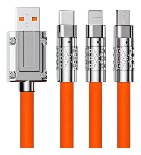 Cable Usb 3 En 1 Para iPhone / Usb C / Micro Usb Multicolor 