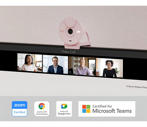 Webcam Logitech Brio 300 Grafito 2mp/30fps Color Rosa
