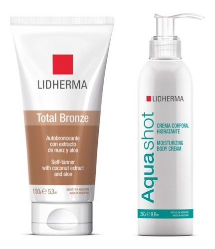 Kit Lidherma Autobronceante Total Bronze + Crema Corporal