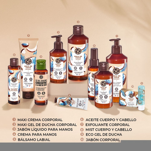 Gel Ducha Corporal Yves Rocher Coco 400ml - Hidratante Origi