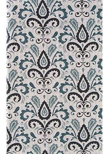 Floral Paisley Diseño Vinilo Franela Trasera Mantel 52 X 52