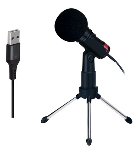 Microfono Para Pc Usb Con Trípode Soporte  Diginet