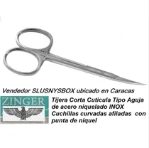 Comprar Manicure Tijera Corta Cutícula Zinger Tipo Aguja 8.7cmx4.4cm