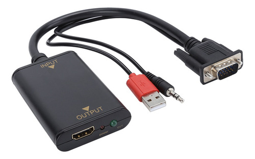 Abs Vga A Hdmi Convertidor De Vídeo  Cable Usb Del Convertid