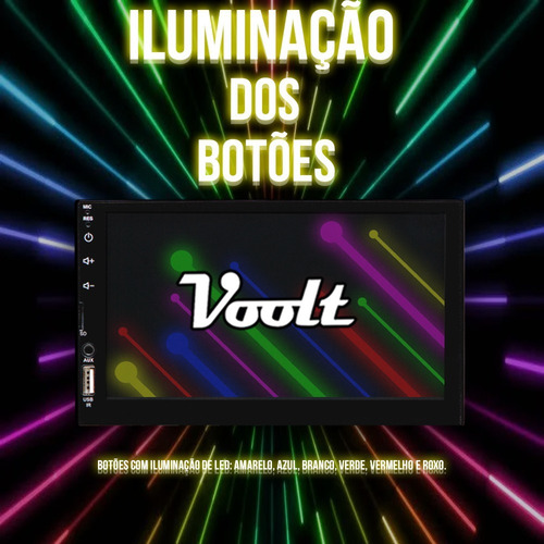 Imagem 6 de 7 de Central Multimídia Universal Mp5 2 Din Câmera Ré Espelham.
