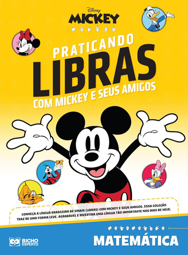 Livro Infantil Praticando Libras Com Mickey Disney - Matemática