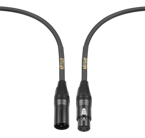 Clef Audio Labs Xlr Macho A Xlr Hembra, 6 Pies, Negro, Zi...