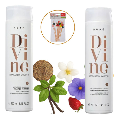 Kit Brae Divine 1 Shampoo + 1 Condicionador Anti-frizz 250ml