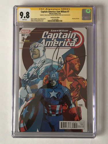 Comic Captain America Cgc Certified C/ Autografo Chris Evans (Usado)