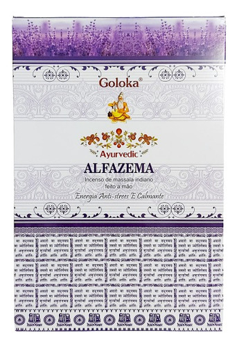 Incenso Goloka Alfazema Massala 1 Cx C/12 Caixinhas 15g