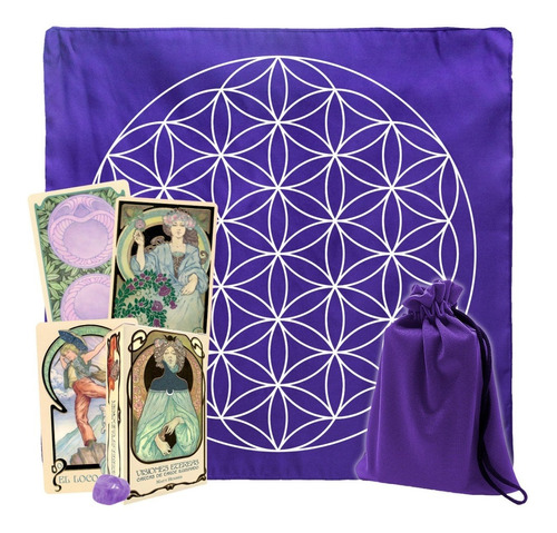 Tarot Visiones Etereas En Español+morral+tapete Mod Flor