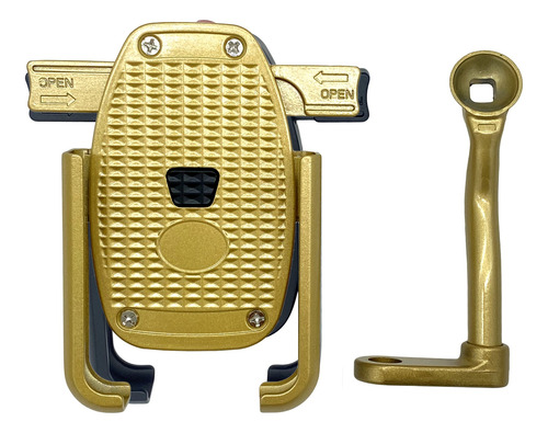 Porta Celular Base Espejo Amarillo Para Moto