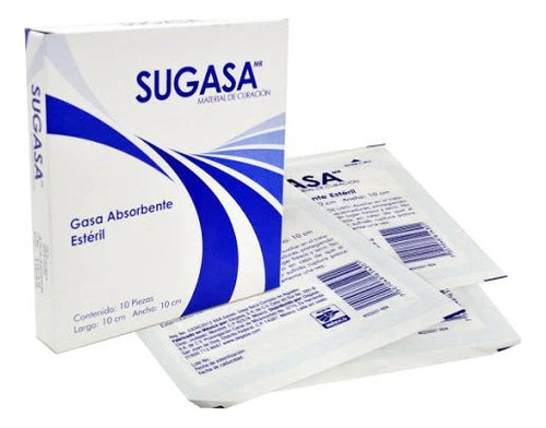 Gasa Esteril Sugasa 10 Gasa 10cmx10 Cm Color Blanco
