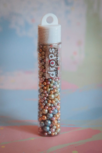 Tubo De Drops Mix De Perlas Colores Metalizados Pastelar 50g