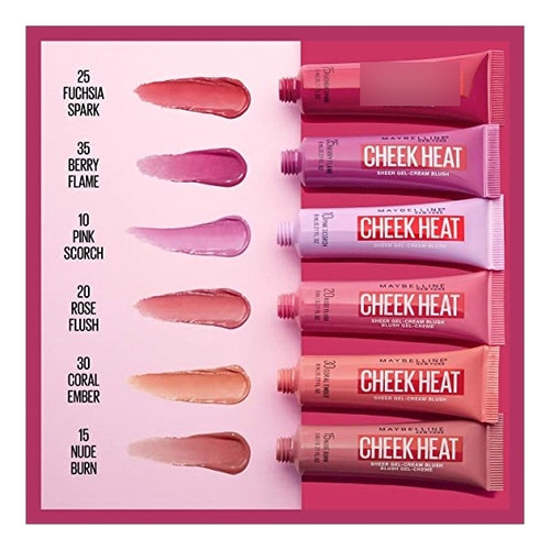Rubor Cheek Heat Pink Rose Flush 20 Maybelline Ny