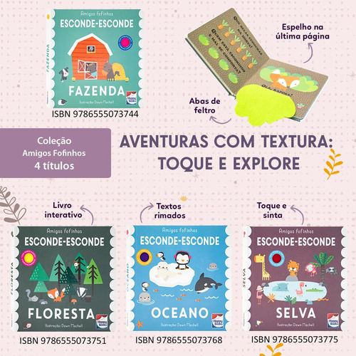 Amigos Fofinhos - Esconde-esconde - Selva, De Really Decent Books., Vol. 1. Editorial Happy Books, Capa Dura, Edição 1 Em Português, 2024