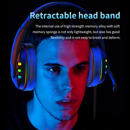 Auriculares Para Juegos Con Cable Ak47 Con Luz Led Y Micrófo