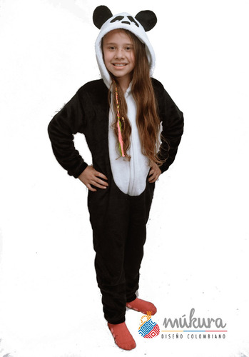 Pijama Térmica Enteriza Panda Niños Talla 8 A 14 Kigurumi