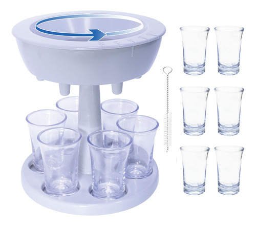 Adotblob Dispensador De Chupitos Con 6 Vasos Para Fiesta