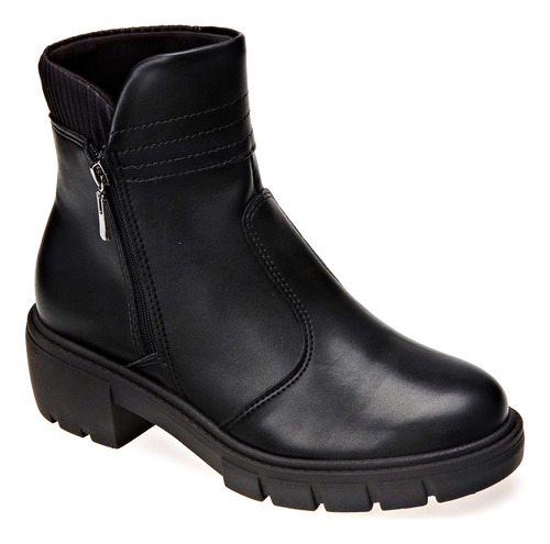 Bota Casual Feminina Cano Curto Solado Tratorado Beira Rio