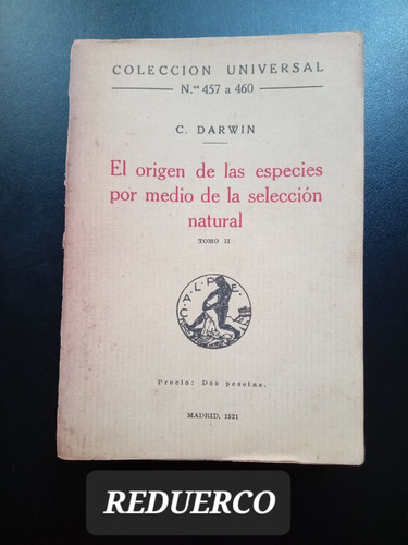 El Origen De Las Especies Tomo 2 Darwin 1921 Madrid E