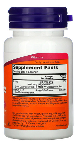 Vitamina B12 5g E Metilcobalamina 120pst Sabor Sem Sabor