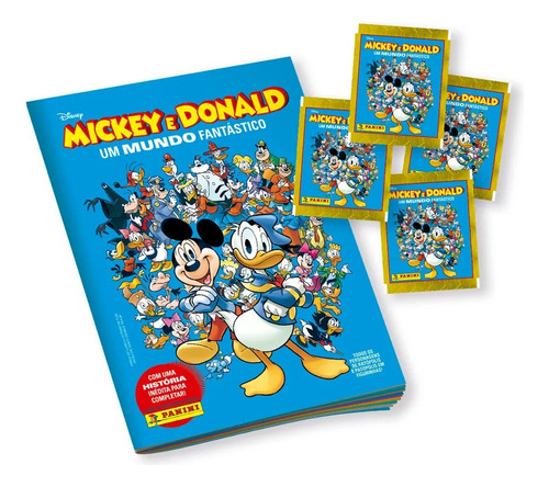 1 Álbum Mickey E Donald Capa Dura + 100 Figurinhas (20 Env)