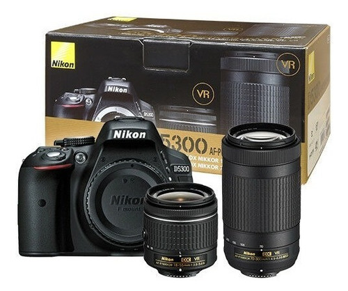 Camara Nikon Profesional D5300 24.2mp + 18.55mm + 70.300mm