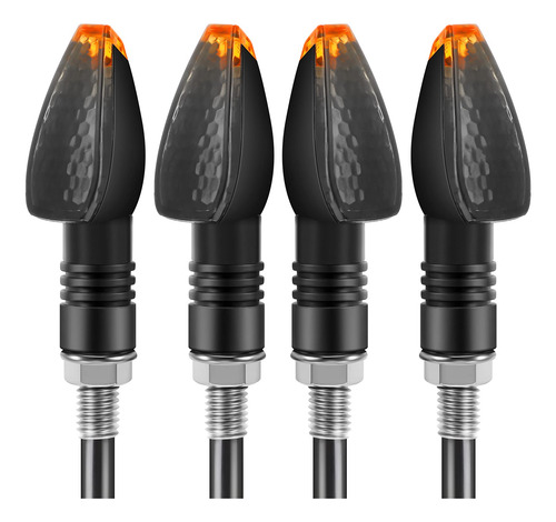 Luces Intermitentes Led Para Motocicleta, 4 Unidades Ámbar
