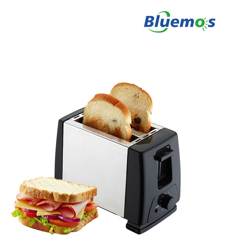 Bluemos Tostador 2 Rebanada De Pan Desayuno Acero Inoxidable/plateado