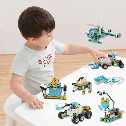 Camewin Blocos E Formas De Montar Robô De Programação Infantil Elétrico Cientistas 606 Peças