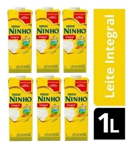 Kit C/6 Leite Integral Nestlé Ninho 1l