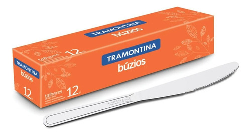 Faca Para Sobremesa Tramontina Inox Restaurante Búzios 60 Pç Cor Prateado