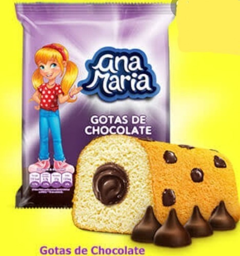 Imagem 4 de 4 de Bolinho Gotas De Chocolate Recheio Chocolate Ana Maria 70g