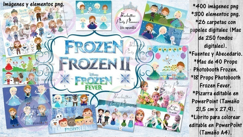Mega Kit Pack Frozen 2, 1 Y Fever Imagenes Png, Papeles
