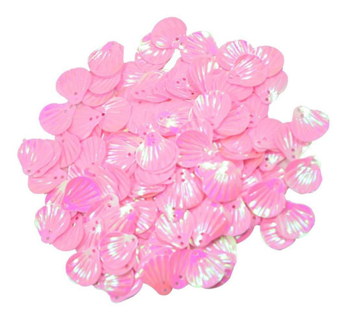 4 Shell Sequins Lentejuelas De Forma De Cáscara De 15mm De