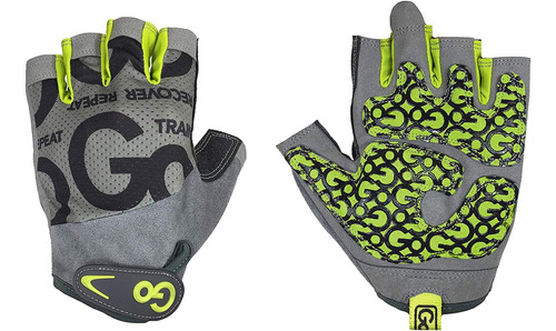 Gofit Go Grip - Guantes Para Mujer, Color Verde Y Gris