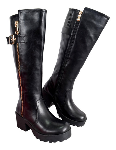Imagen 4 de 5 de Botas Barker Mujer De Montar Caña Alta Taco Plataforma 8828
