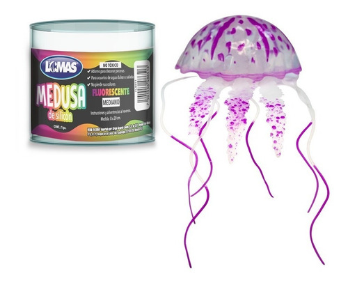 Medusa Med De Silicon Adorno Acuarios 8651 Color Surtido