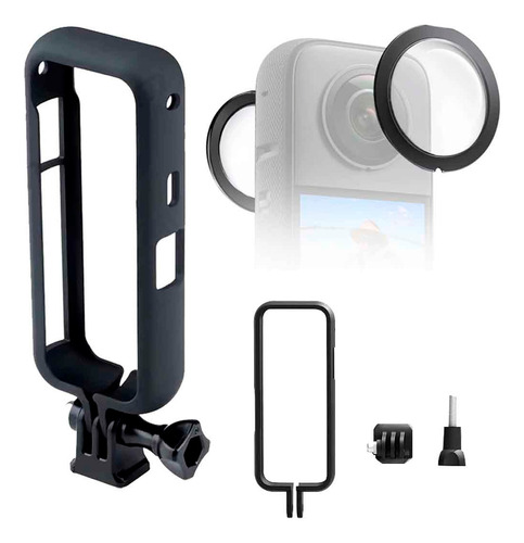 Carcasa+ Protectores Lente Para Insta 360 X3 Frame, Case Pvc