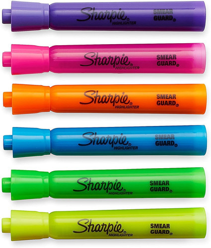 Resaltadores De Colores Fluo Sharpie Tank X12 Unidades