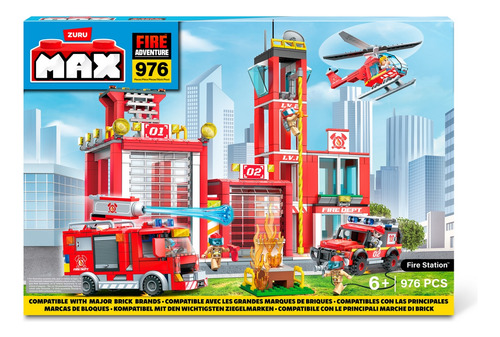 Set 976 Bloques Max Estacion De Bomberos