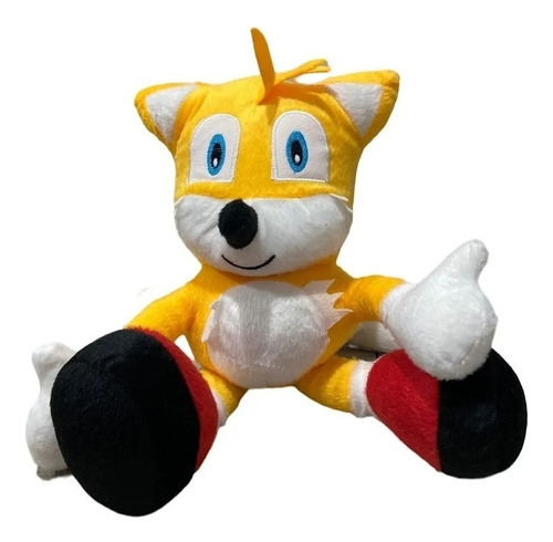 Boneco P/ Decoração Sonic Azul Tails Pelúcia 50cm Brinquedo