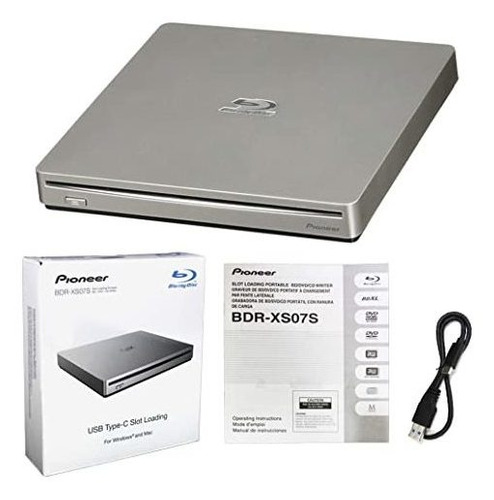 Pioneer Bdr-xs07s Portátil 6x Blu-ray Quemador Unidad Extern