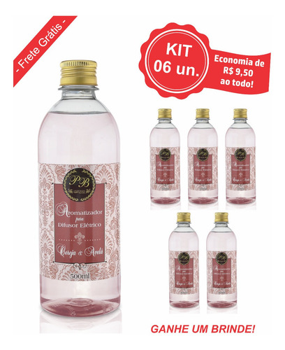Kit Aromatizador Para Difusor Eletrico 500 Ml (6un.)
