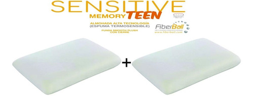 Set Dos Almohadas Viscoelastica Inteligente Sensitive Teen