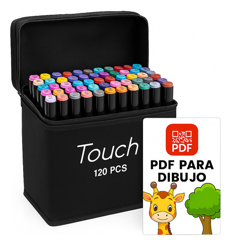 Marcadores Doble Punta X120 Touch + Pdf Para Dibujo Y Pintar