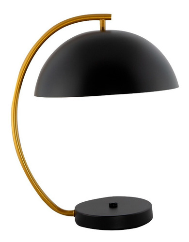 Lámpara De Mesa Moderno Negro Matte 40w E27 1 Luz