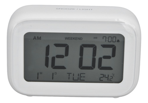 Reloj Digital Mini Alarma Pantalla Lcd Función Snooze 12h 24