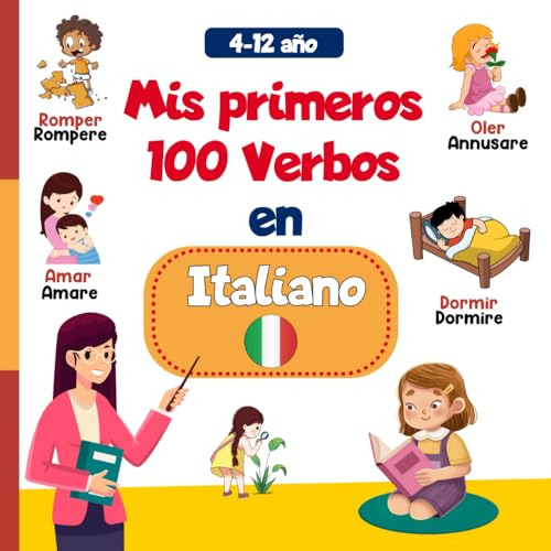 Mis Primeros 100 Verbos En Italiano, Libro Diccionario Bilin